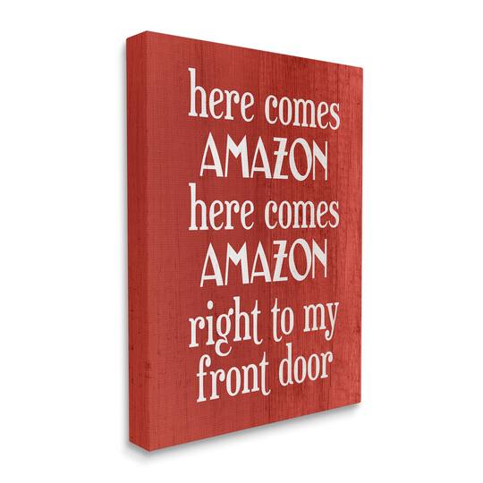 Stupell Industries Here Comes Amazon Funny Song Canvas Wall Art
